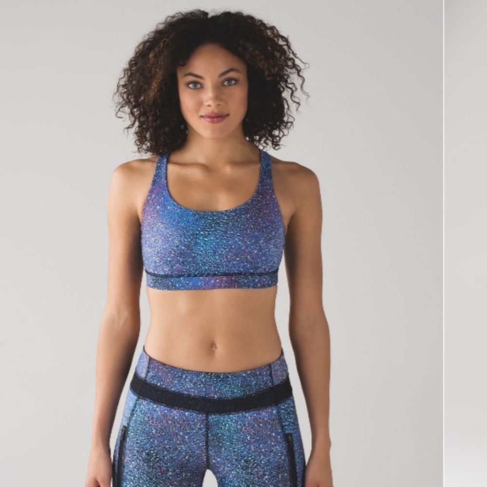 Lululemon Energy Bra Strive Multi Black Size 10 - Picture 1 of 9